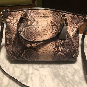 Coach “Ava” Python Embossed leather purse
